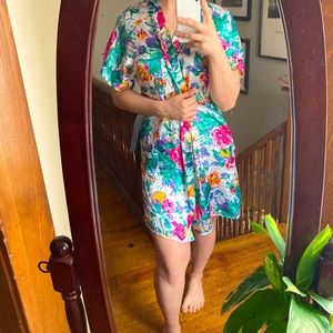 Floral bath robe
